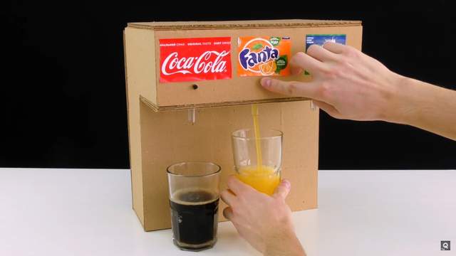 《纸箱做的饮料机》在家也能享受饮料吧喝到饱的快感 - 图片1