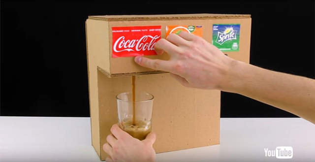 《纸箱做的饮料机》在家也能享受饮料吧喝到饱的快感 - 图片3