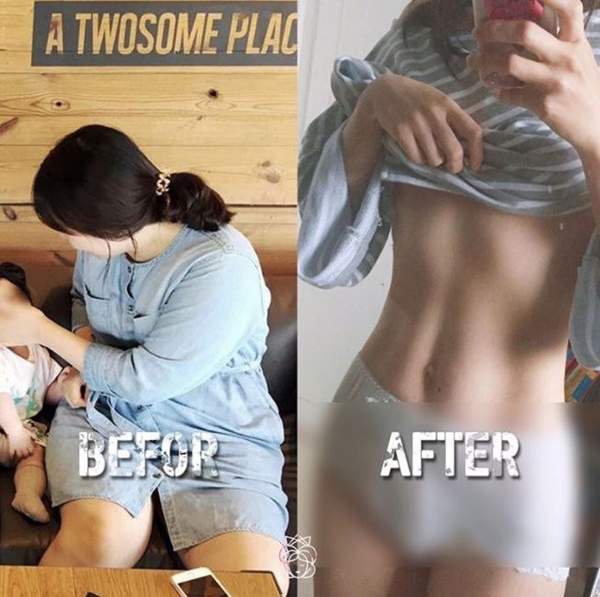 韩国人妻分享《怀孕前后的身材变化》超励志对比图让人忍不住想运动- 图片1