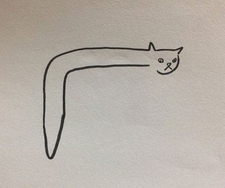 老师让学生们画猫，有一个同学交了作业后却得0分，他表示很委屈......
