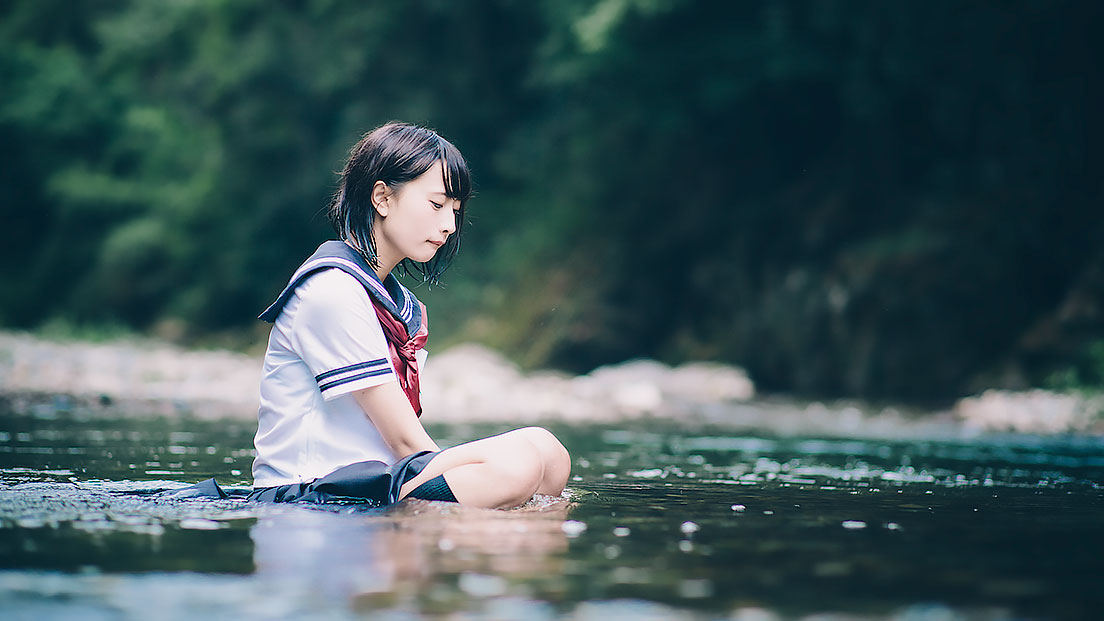 美少女 软妹 JK制服 湿身