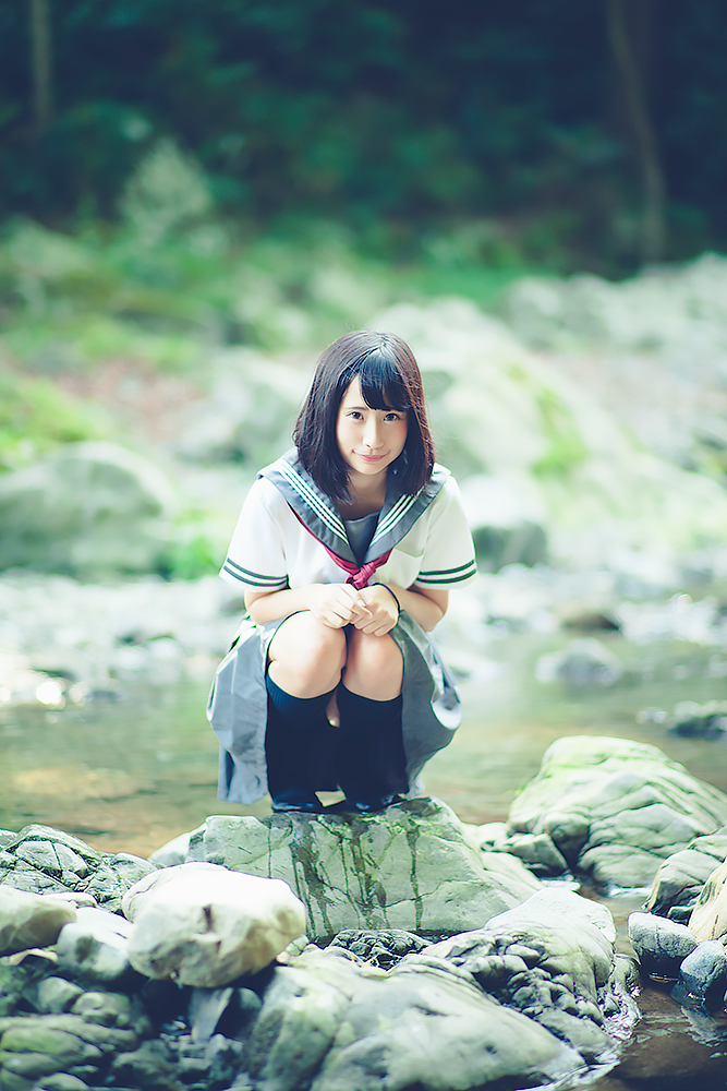 美少女 软妹 JK制服 湿身