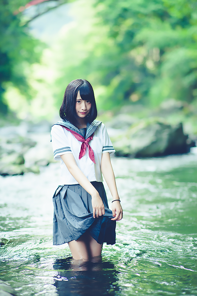 美少女 软妹 JK制服 湿身