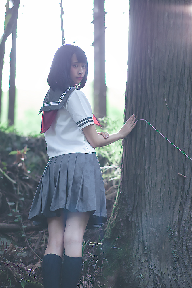 美少女 软妹 JK制服 湿身