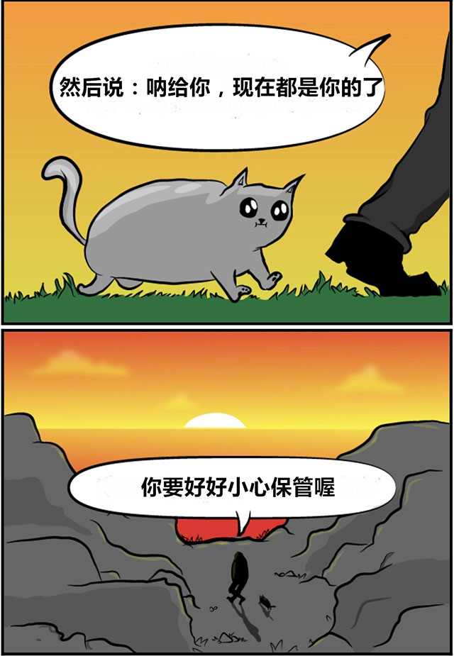 一个哥们深情走心地给猫讲述了信任是什么，最后的结局让人泪目。