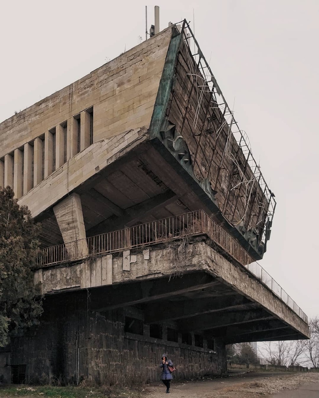 格鲁吉亚境内的野蛮主义建筑，铁血第比利斯。 ​​​​