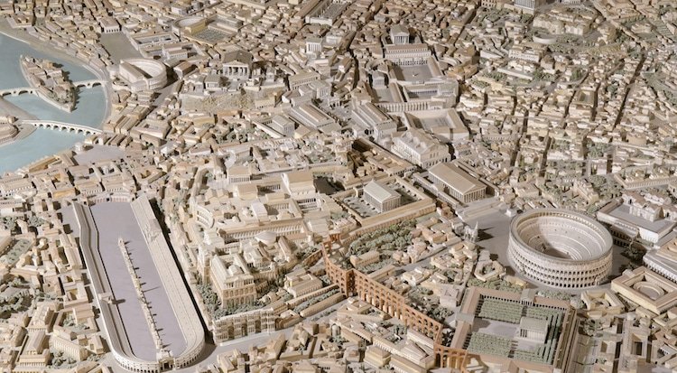 康斯坦丁一世时期公元4世纪的罗马城模型