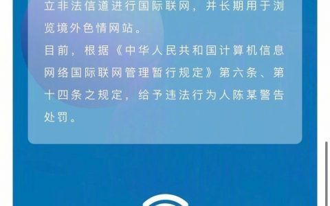 男子翻墙浏览SeQing网站被行政处罚