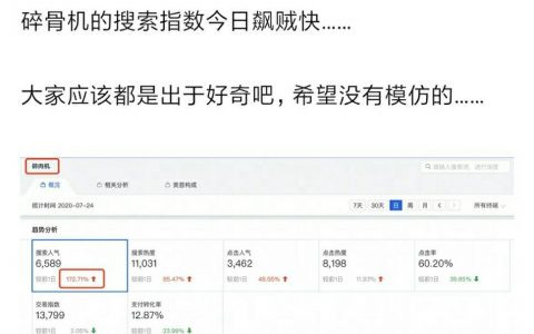 OMG某宝碎肉机和碎骨机的搜索指数飙升，好吓人……