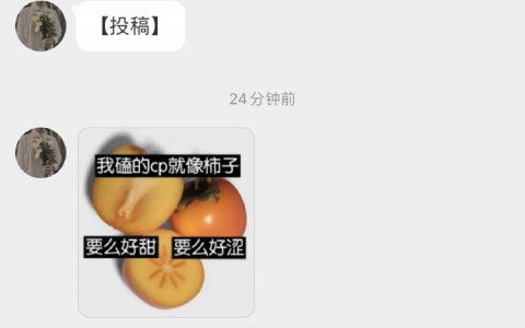 嗯？我嗑的cp就像柿子