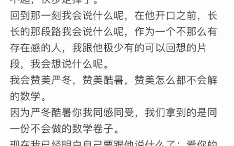 一场轰轰烈烈只有我自己知道的暗恋