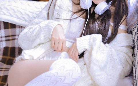 清纯白色长筒袜 ​​​​