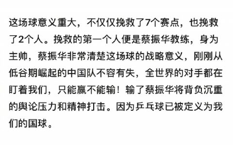 回顾中国队乒史最经典一战