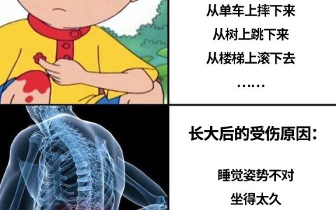 小时候的受伤原因VS长大后的受伤原因： ​​​​