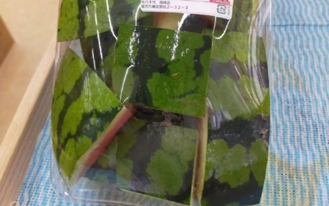 在日本的网友，分享超市里一盒西瓜皮卖六块钱，吃不到瓜，过过瓜瘾吗