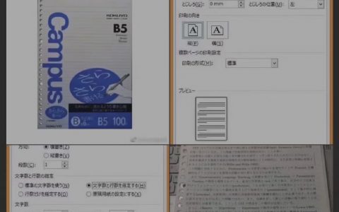 B5活页纸上正确打印的方法