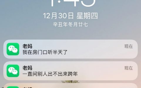 回复老妈：出不出来跨年？
