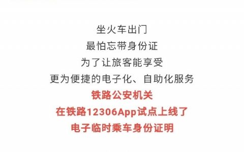 坐火车要是忘带身份证，可以直接在12306获取电子版的身份证明了。不用再去机器那边取纸条，方便好多啊