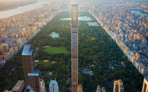 世界上最瘦的摩天大楼在纽约落成