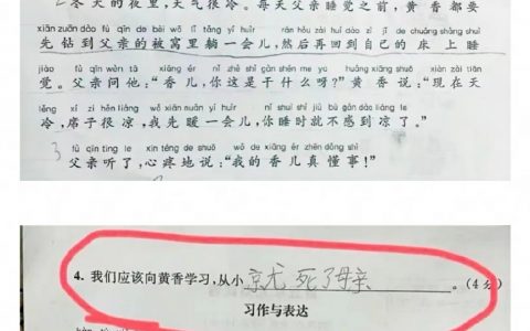 小学生作业之哄堂大孝 ​​​​