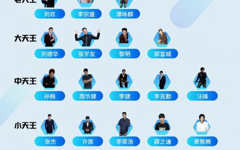 网友排的华语乐坛流行男歌手位次，好多天王