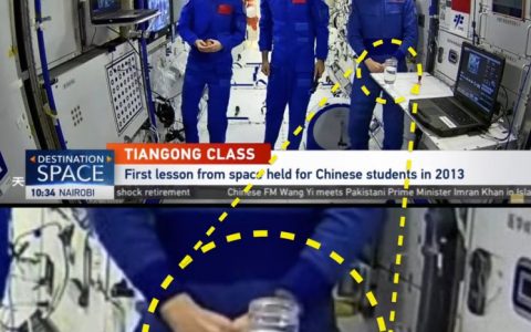 中国空间站因水杯没漂浮遭外网质疑造假 官方回应：有没有可能是专门固定了