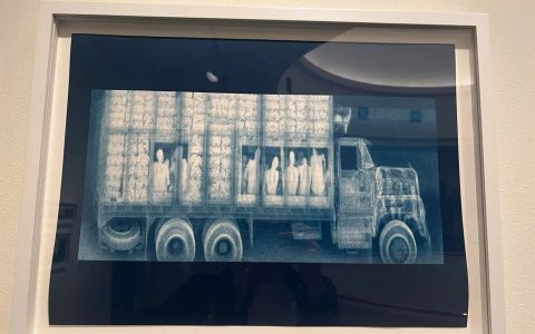美国和墨西哥边境公路的X光扫描照片 ​​​​