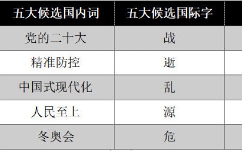 汉语盘点2022前五位年度字词出炉