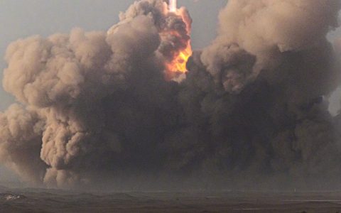 星舰发射和爆炸。 ​​​