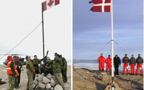 加拿大和丹麦之间，有一座有争议的小岛：汉斯岛