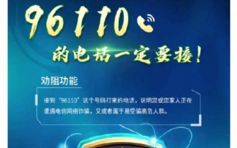 96110的来电一定要接。