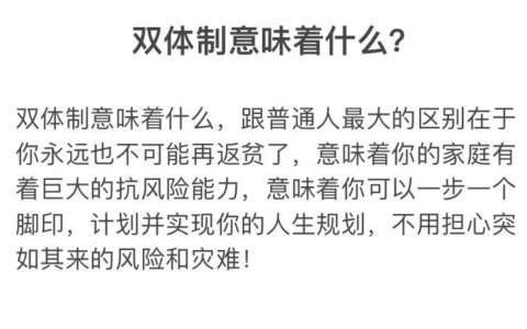 双体制意味着什么