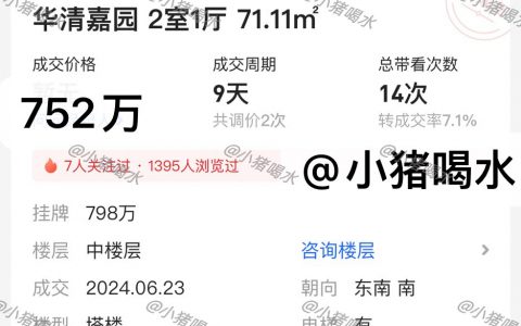 成交对比：华清嘉园，海淀区五道口 ​​​