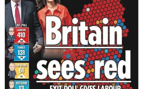“英国已经染红了”