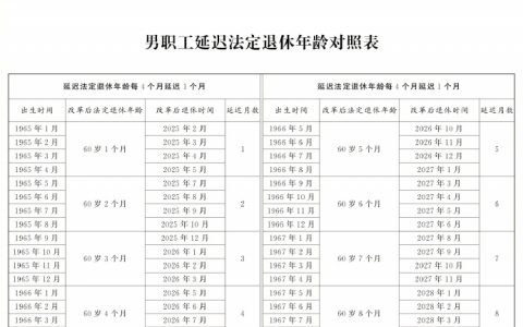 延迟退休2025年1月1日起推进