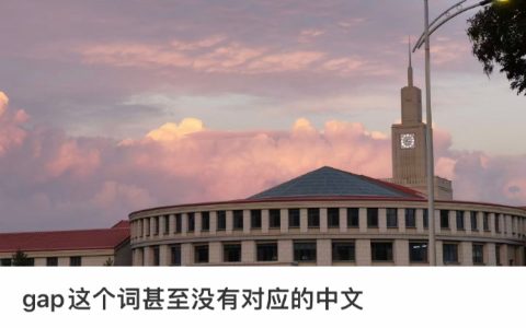 gap这词甚至没有对应的中文？
