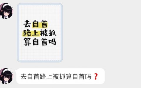 去自首路上被抓算自首吗？ ​​​