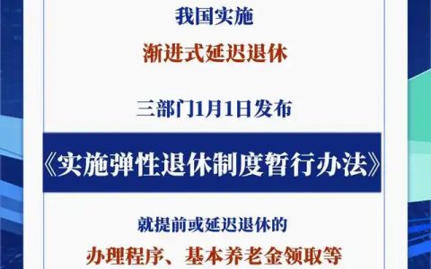 2025年起实施！弹性退休办法来了