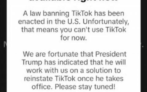 TikTok停止在美服务