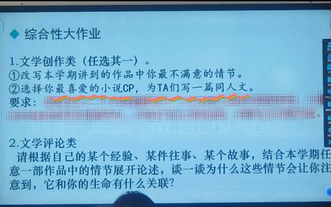 原来写同人文可以是一项作业