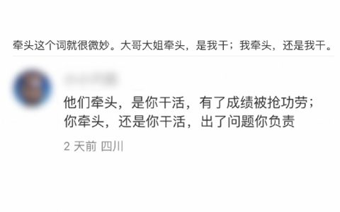 “牵头”